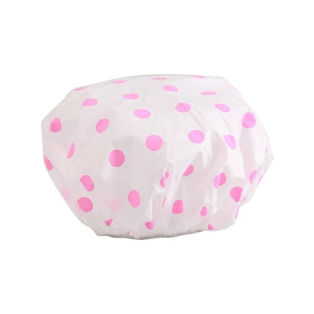Waterproof Shower Cap for Women, Reusable Hair Cover
