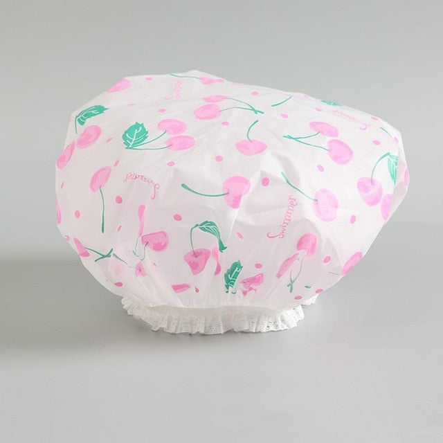 Waterproof Shower Cap for Women, Reusable Hair Cover