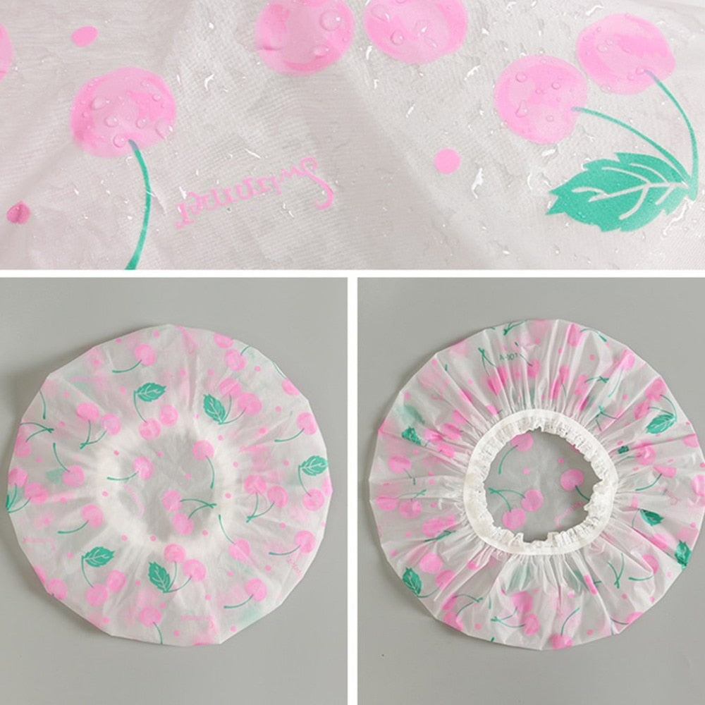 Waterproof Shower Cap for Women, Reusable Hair Cover