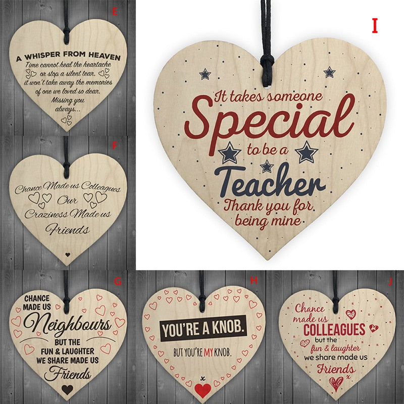 Wooden Heart Christmas Plaque for Meaningful Gifting