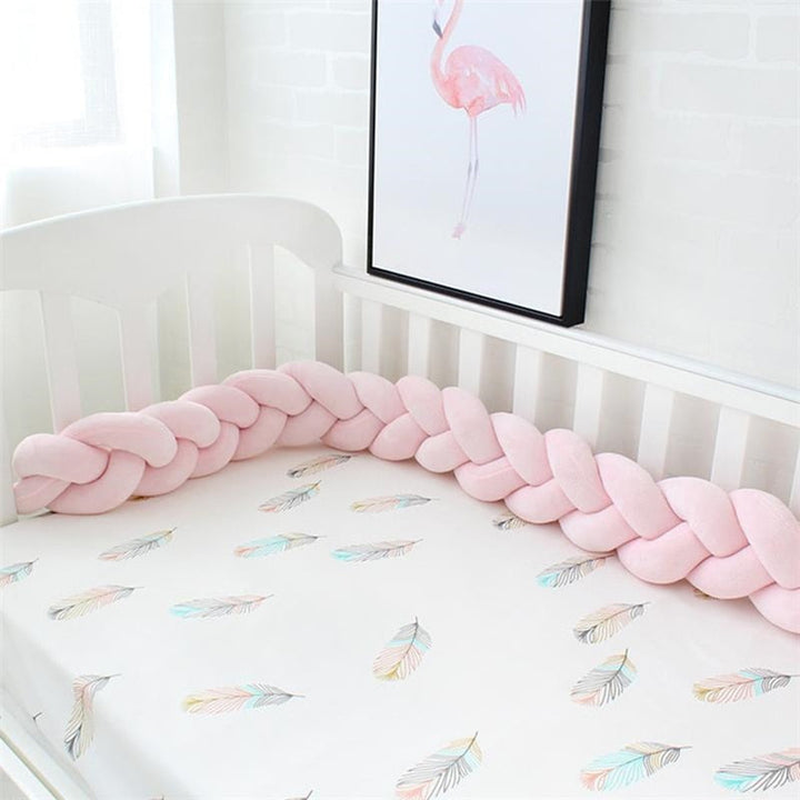 Braided Baby Bed Bumper for Cozy Nursery Bed Decor