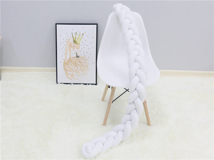 Braided Baby Bed Bumper for Cozy Nursery Bed Decor