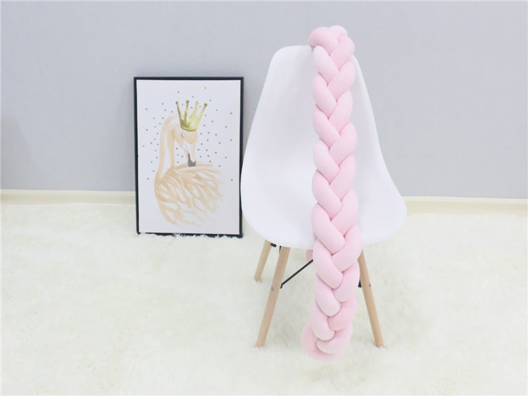 Braided Baby Bed Bumper for Cozy Nursery Bed Decor