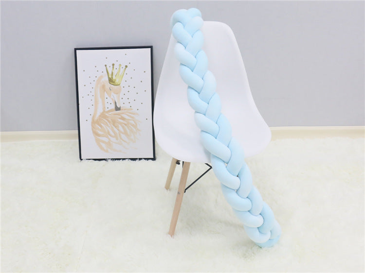 Braided Baby Bed Bumper for Cozy Nursery Bed Decor