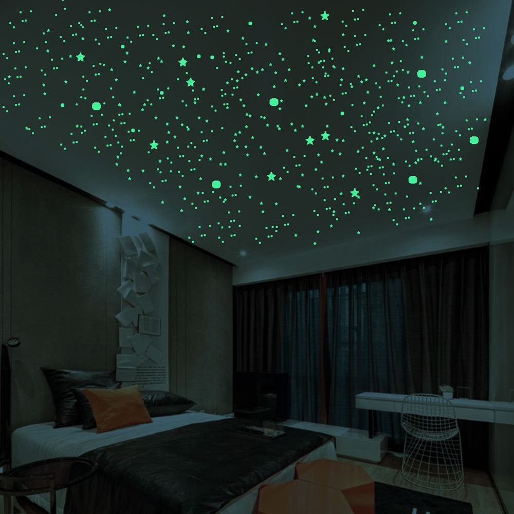 Glow-in-the-Dark Star Wall Stickers for Kids' Rooms