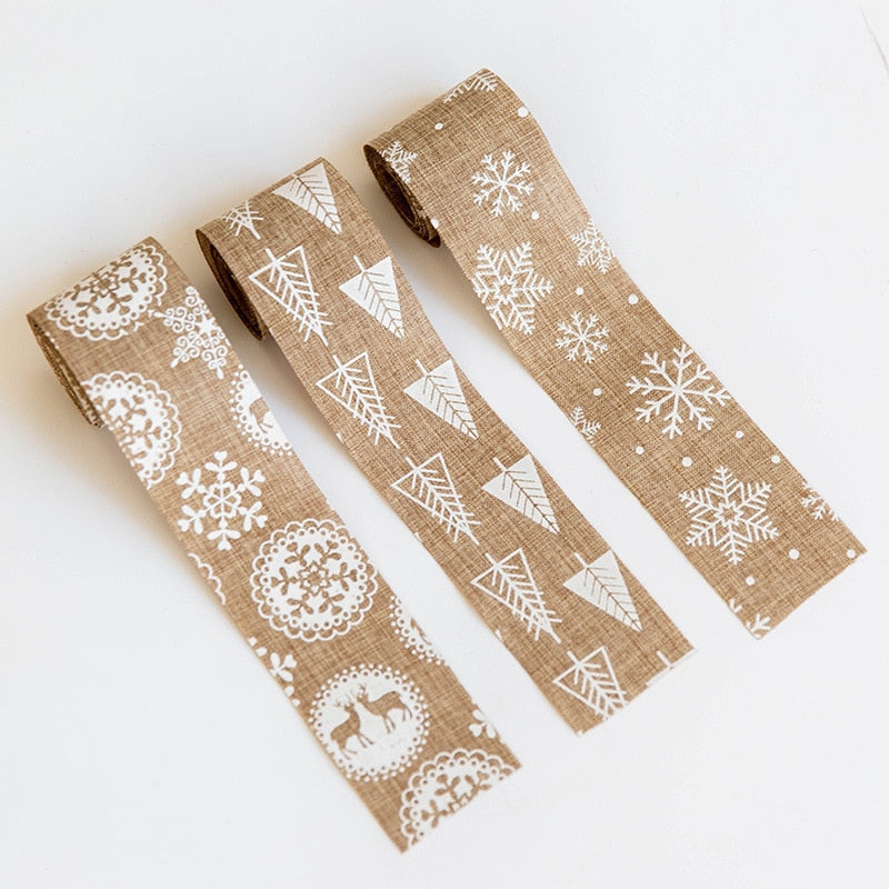 Christmas Burlap Ribbon for Rustic Holiday Decorating
