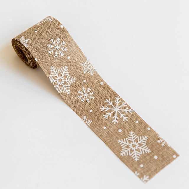 Christmas Burlap Ribbon for Rustic Holiday Decorating
