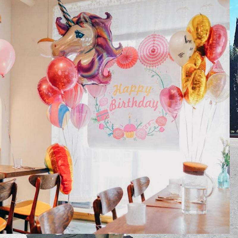 Unicorn Foil Balloon Party Decor for Photo Backdrops