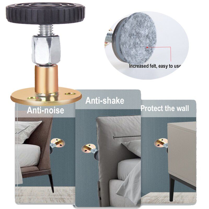 Adjustable Bed Frame Anti-Shake Stopper for Headboards