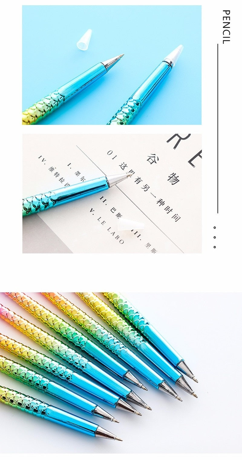 Mermaid Tail Ballpoint Pen, Rainbow Metallic Gift Pen