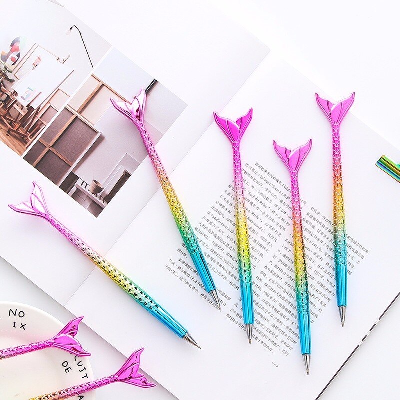 Mermaid Tail Ballpoint Pen, Rainbow Metallic Gift Pen