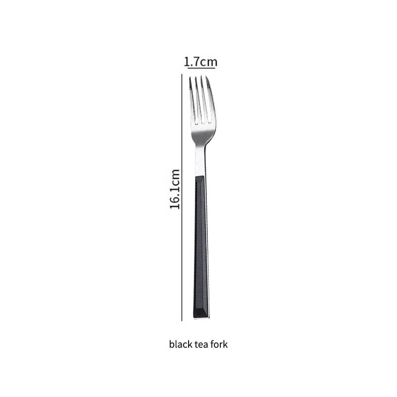 Western Stainless Steel Flatware Set, Faceted Handle