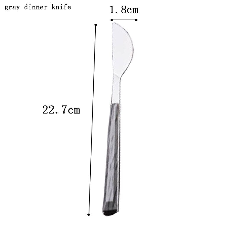 Western Stainless Steel Flatware Set, Faceted Handle