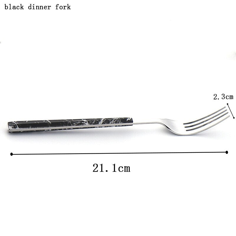 Western Stainless Steel Flatware Set, Faceted Handle