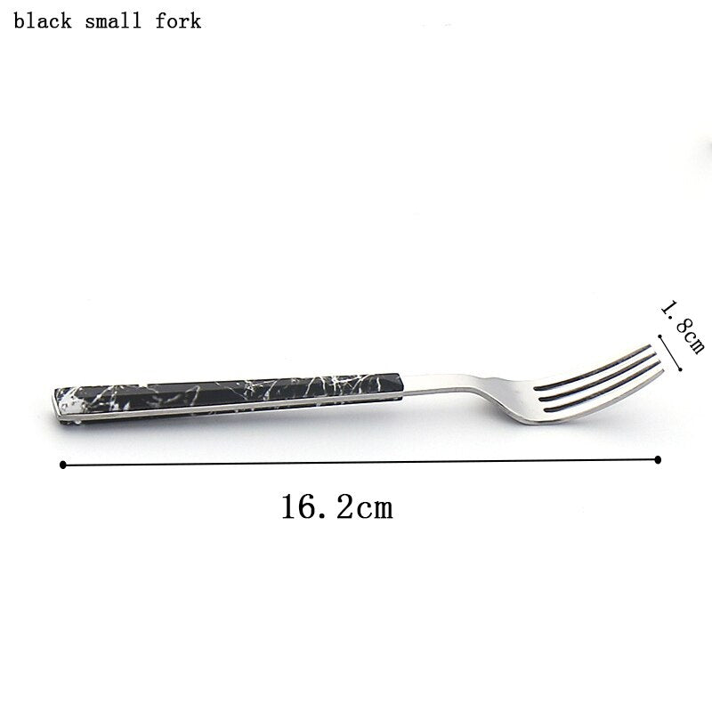Western Stainless Steel Flatware Set, Faceted Handle