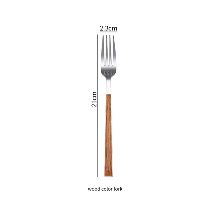 Western Stainless Steel Flatware Set, Faceted Handle