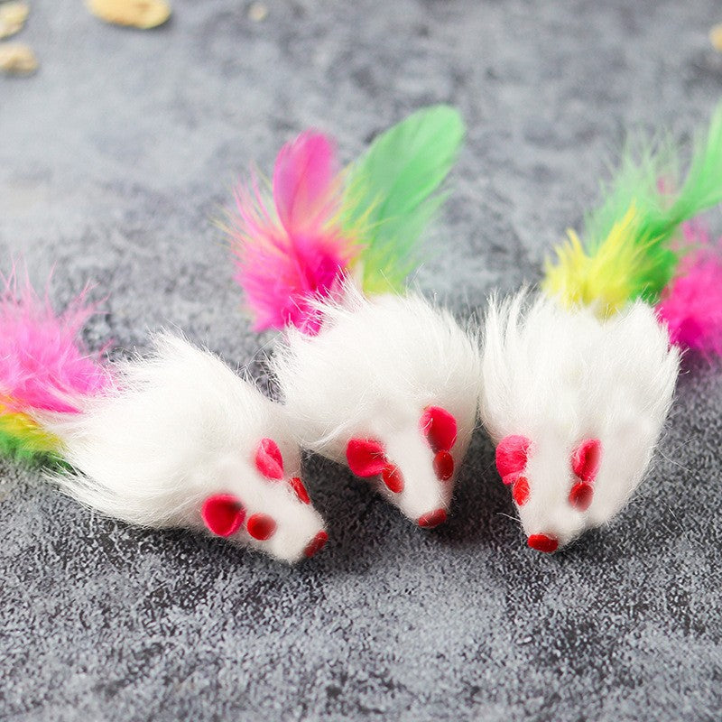 Feathered Sisal Cat Toy for Independent Indoor Play