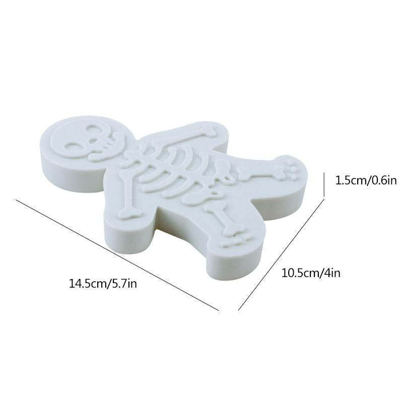 Skeleton Halloween Cookie Cutter That Cuts and Embosses