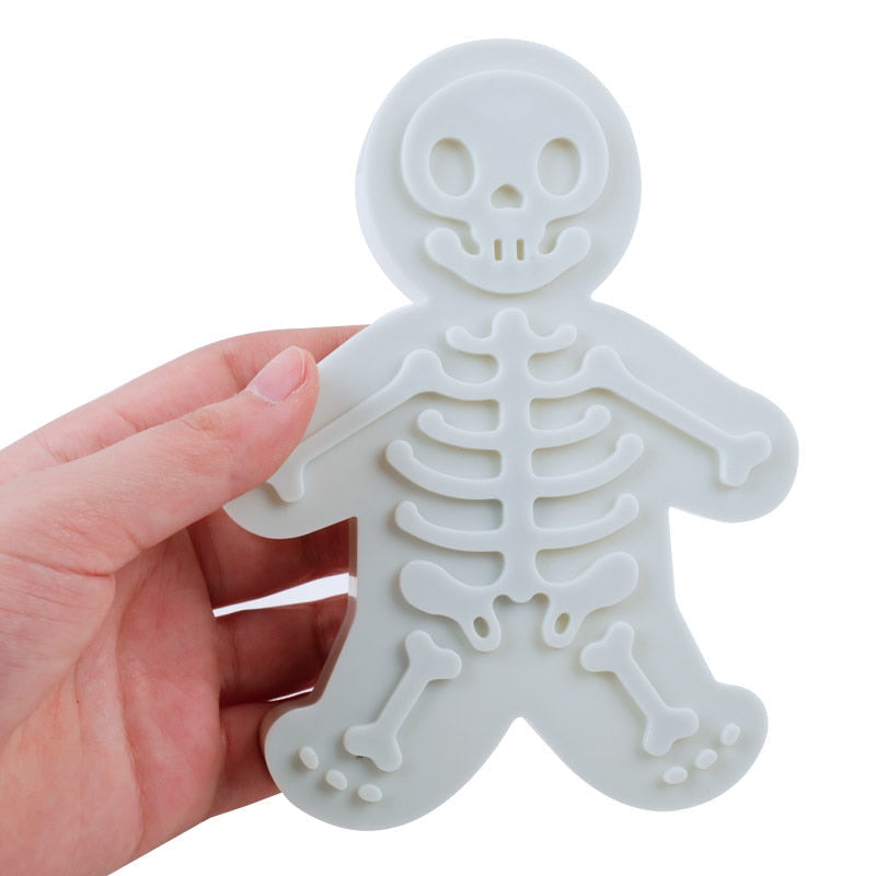 Skeleton Halloween Cookie Cutter That Cuts and Embosses