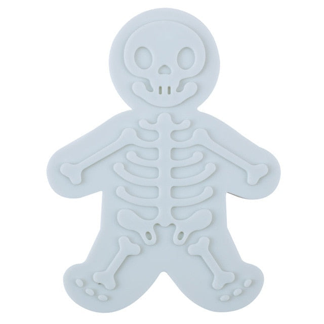 Skeleton Halloween Cookie Cutter That Cuts and Embosses