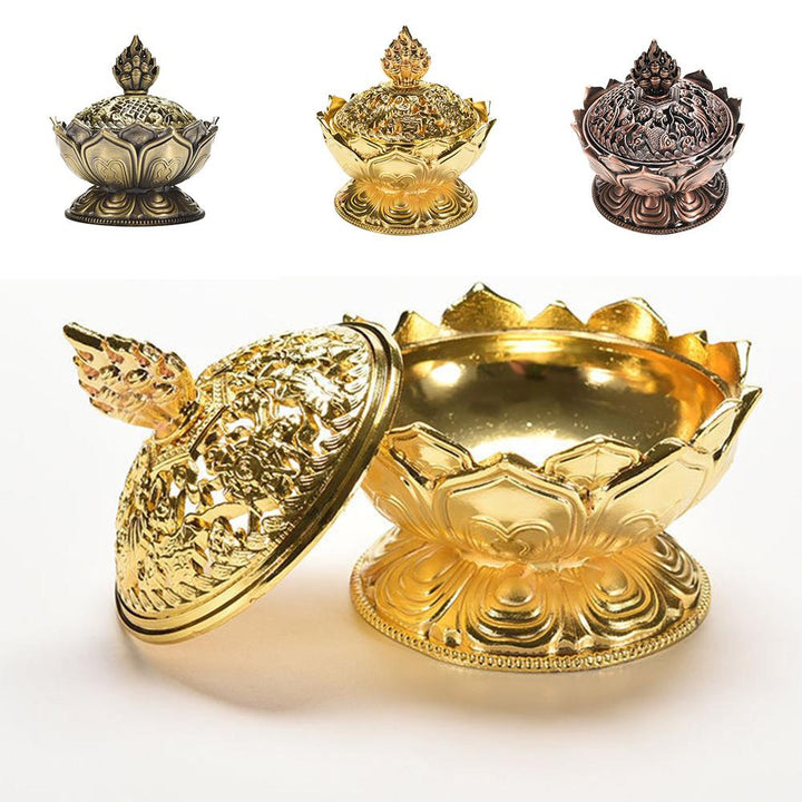 Tibetan Lotus Incense Burner for Calmer Ritual Spaces