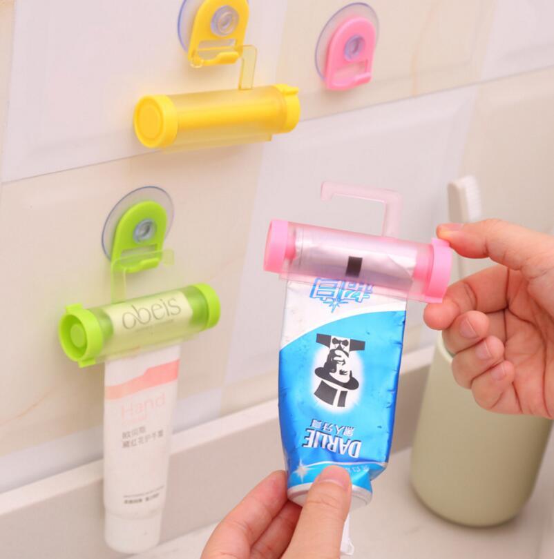 Toothpaste Squeezer Wall Holder, Suction Mount No Drill