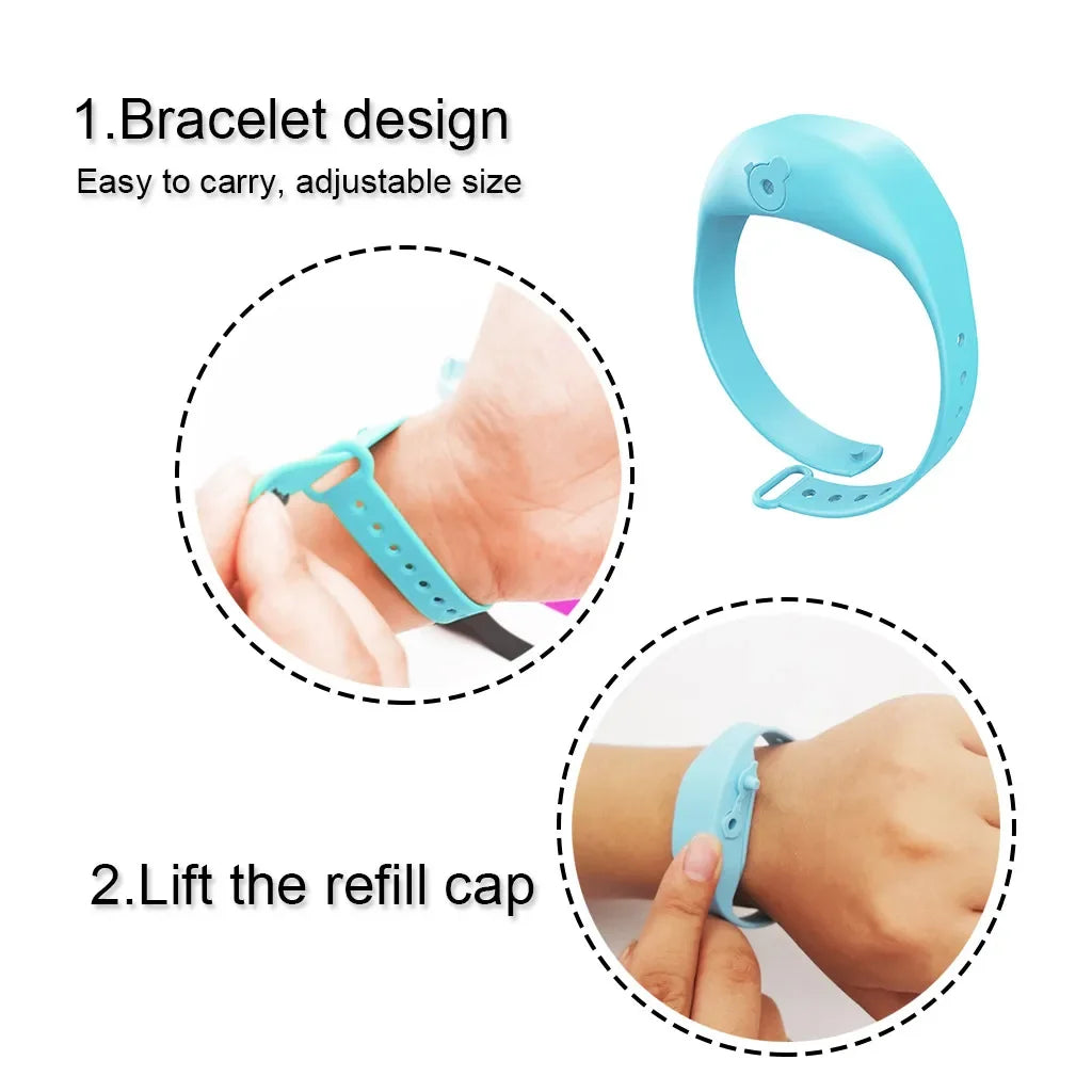Silicone Wristband Hand Sanitizer Dispenser for Kids