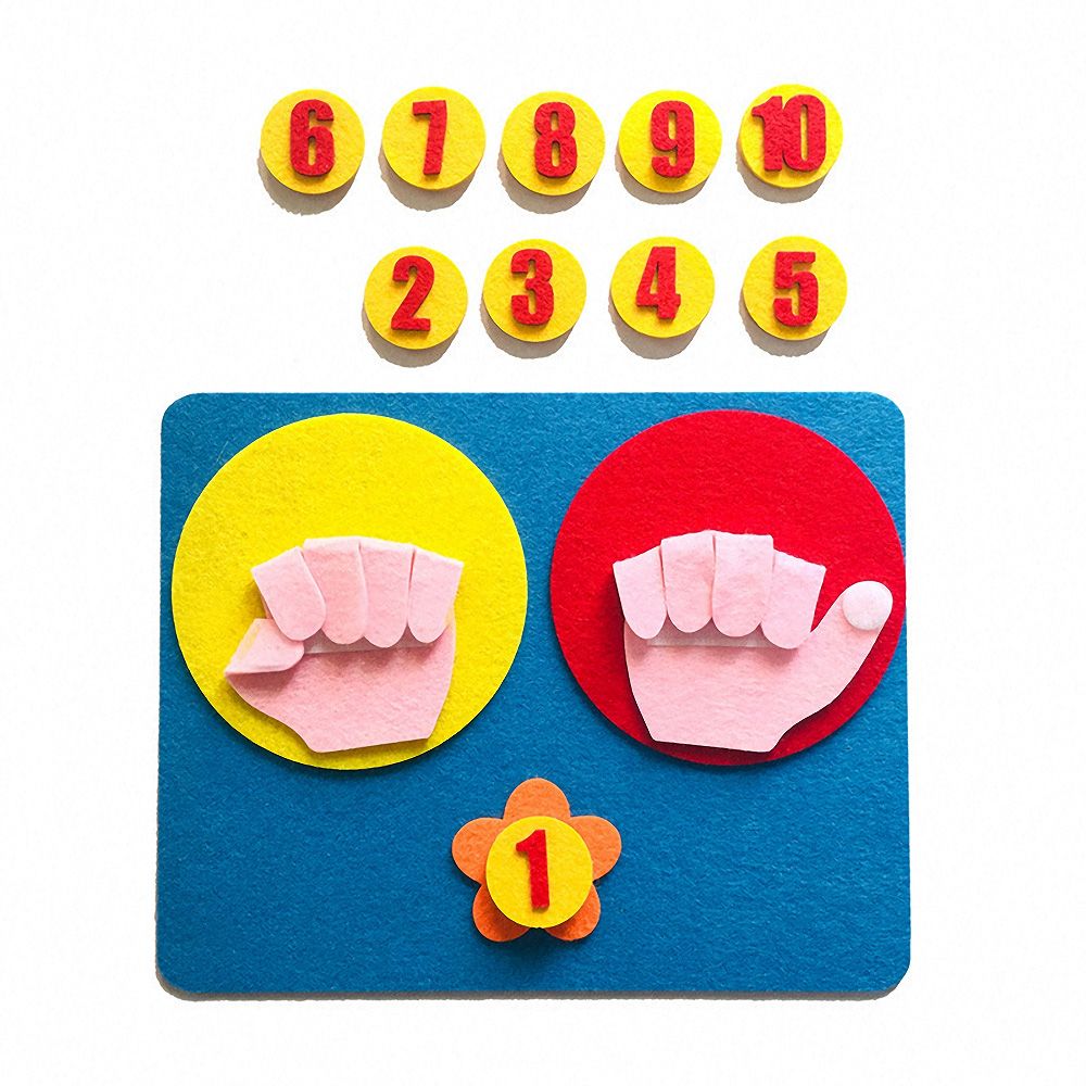 Felt Finger Counting Toy for Hands-On Math Practice