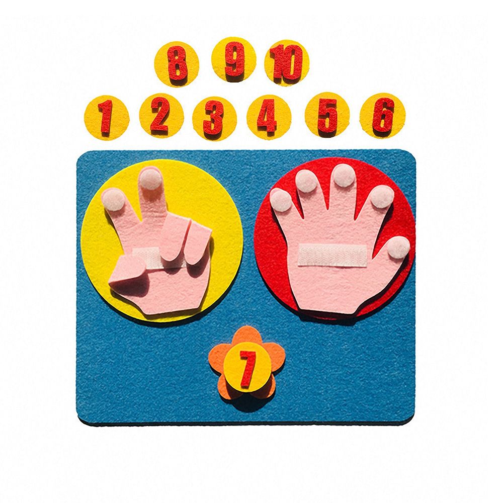 Felt Finger Counting Toy for Hands-On Math Practice