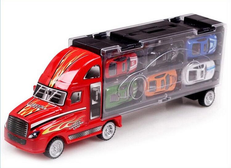 13-Piece Car Carrier Truck Toy Set for Pretend Play
