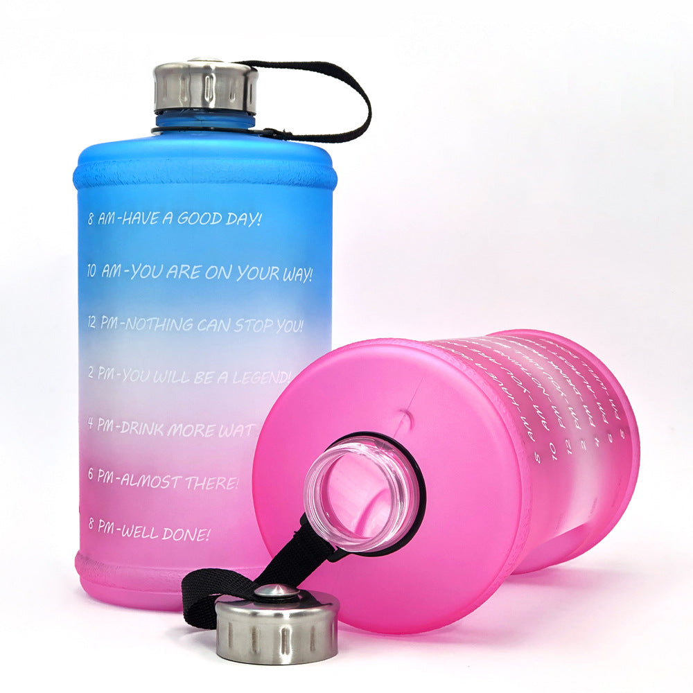 2.2L Gym Water Bottle With Time Markers to Drink More