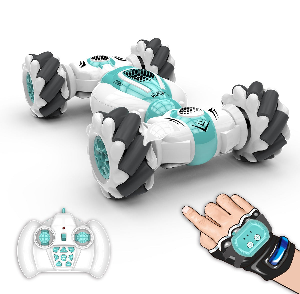 Remote Control Stunt Car Toy With 360° Rolls & Drifts