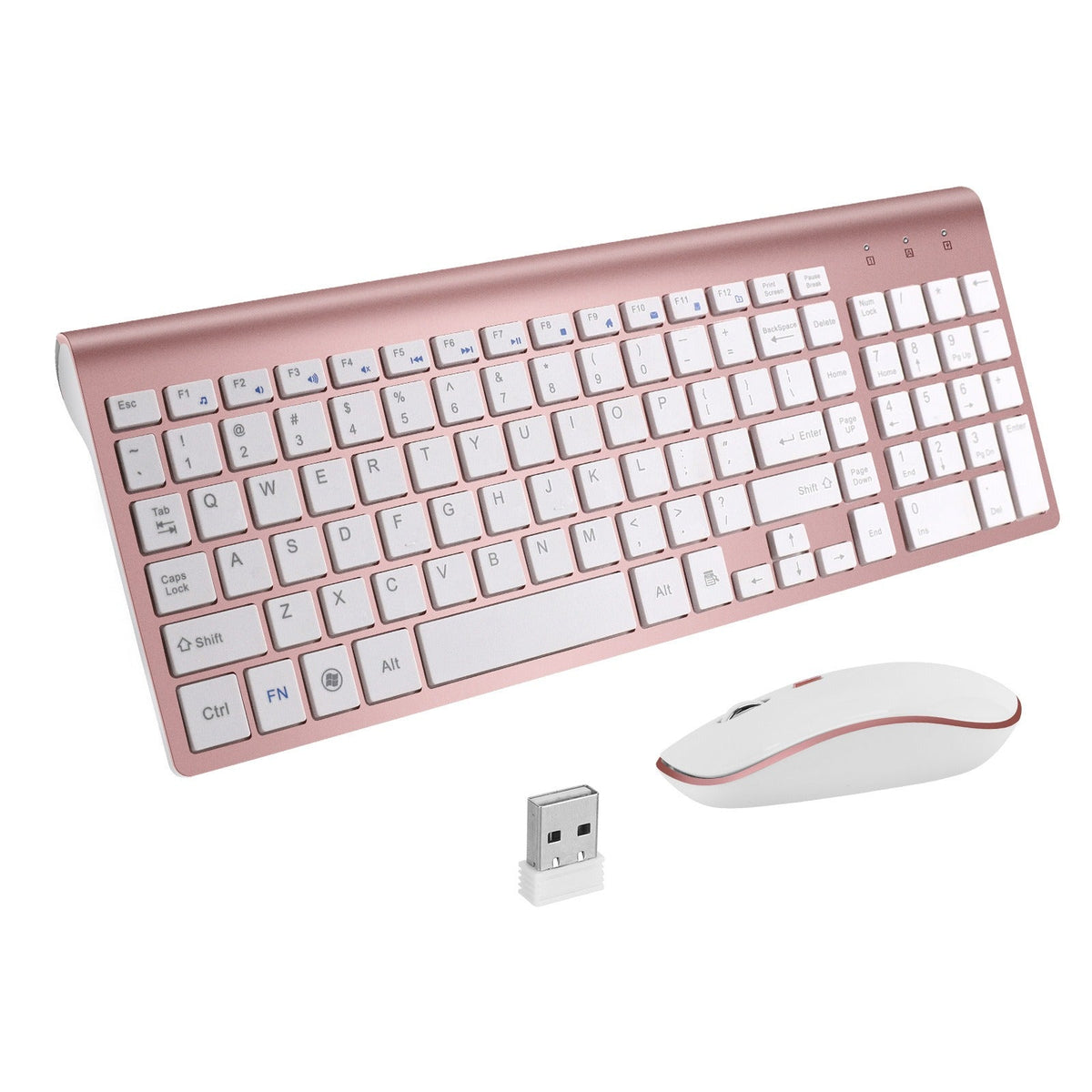 Wireless Keyboard and Mouse Combo with Numeric Keypad