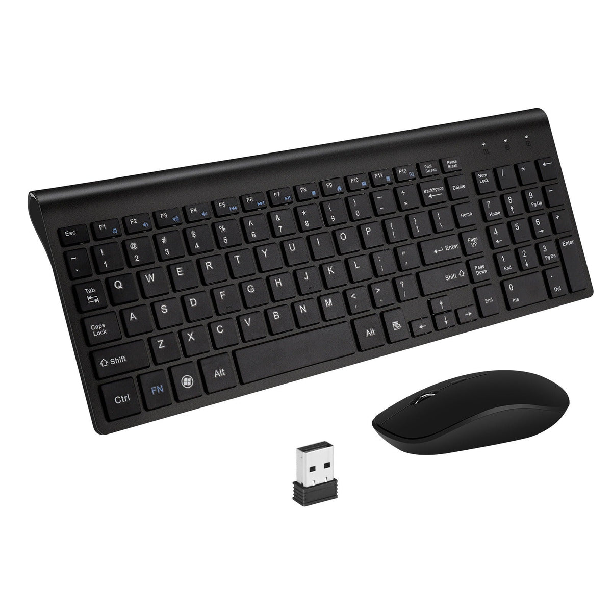 Wireless Keyboard and Mouse Combo with Numeric Keypad