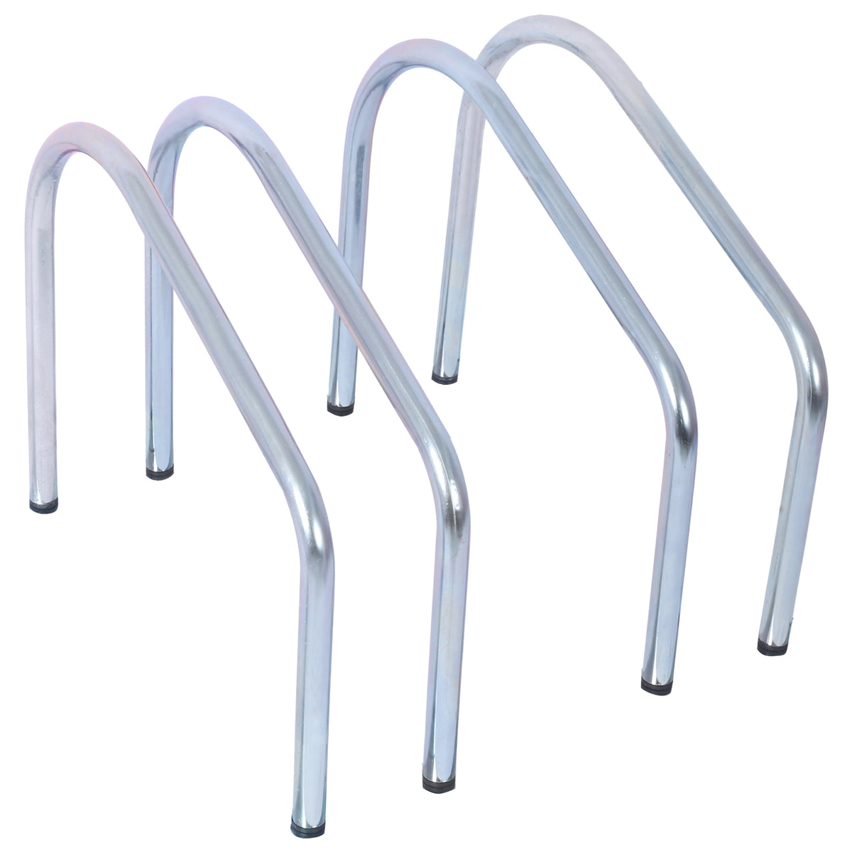 Galvanized Bike Floor Rack for 2 Bikes, 22-28 in Wheels
