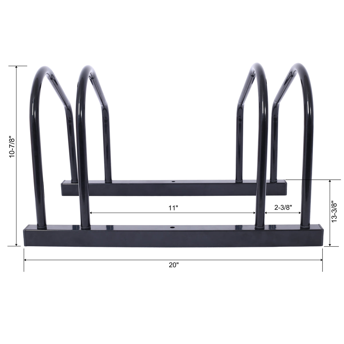 Bike Parking Rack for 22-28 Inch Wheels, Holds 2 Bikes