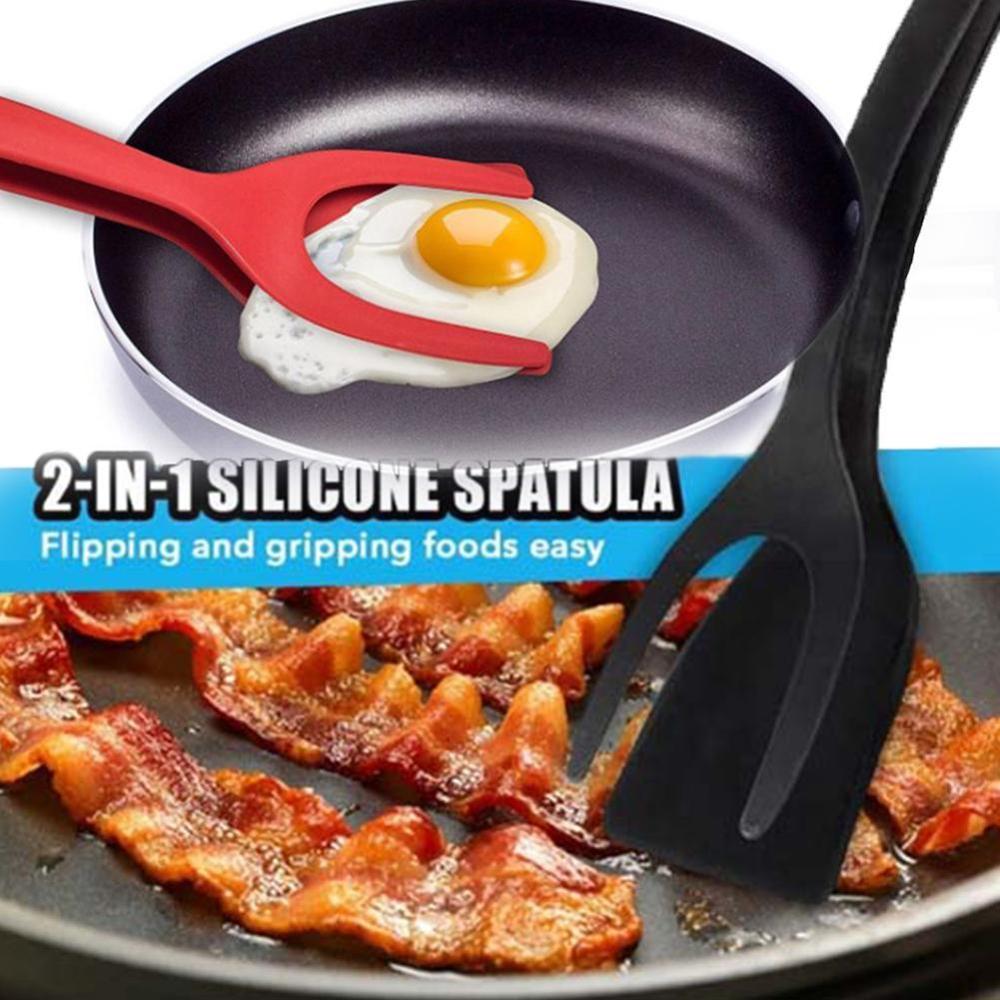 2-in-1 Egg Spatula Tongs That Flip Without Tearing