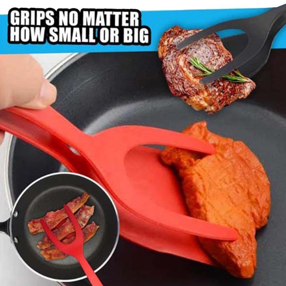 2-in-1 Egg Spatula Tongs That Flip Without Tearing