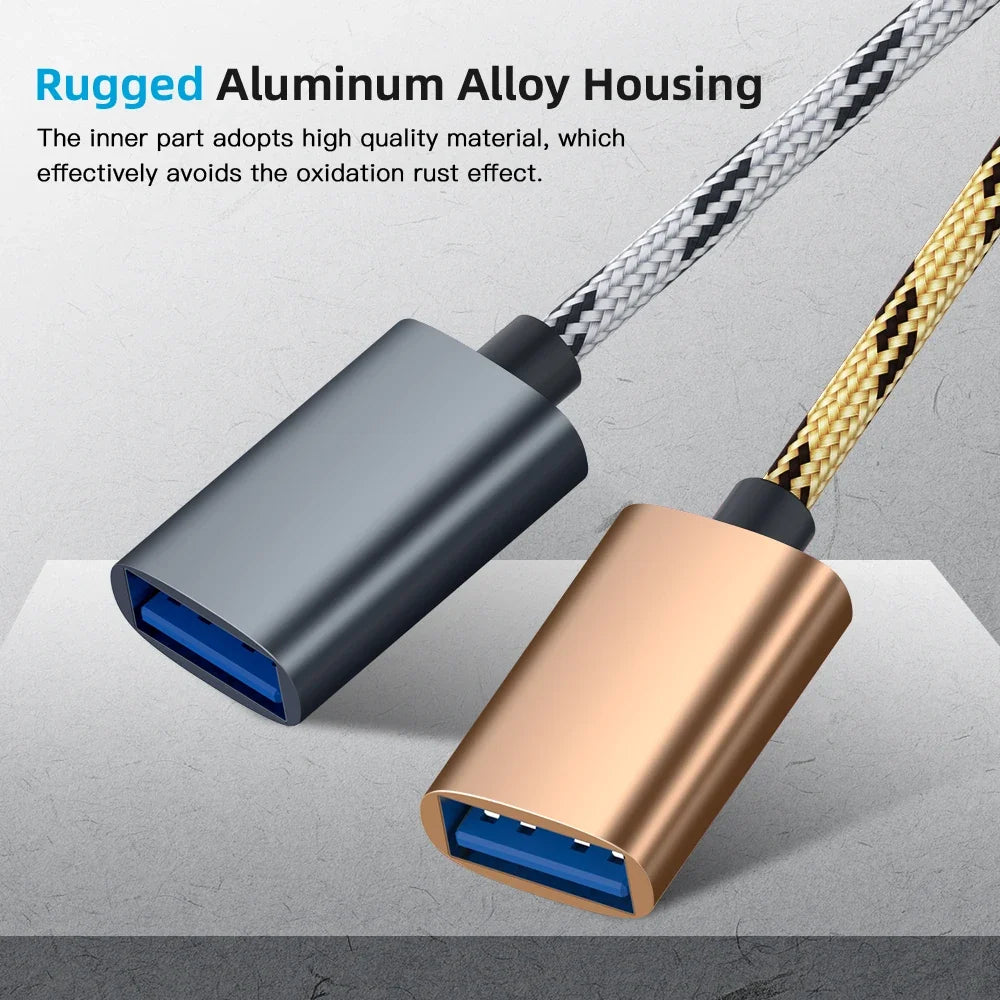 USB 3.0 OTG Adapter Cable with USB-C and Micro-USB