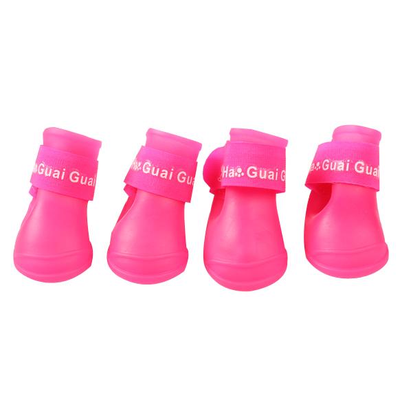 Waterproof Dog Rain Boots for Small Dogs, Set of Four