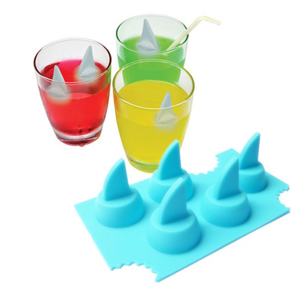 Shark Fin Ice Cube Tray Silicone Mold for Party Drinks