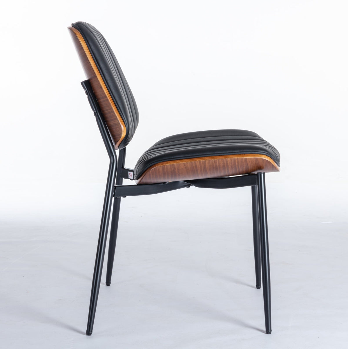Retro Mid-Century Dining Chair Set with Curved Back