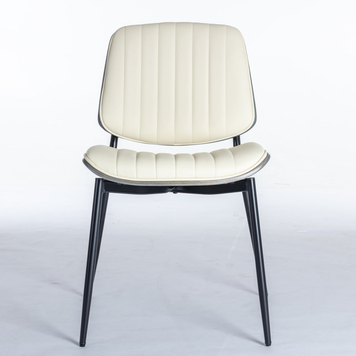 Retro Dining Chairs Set of 2 with Curved Wood Back