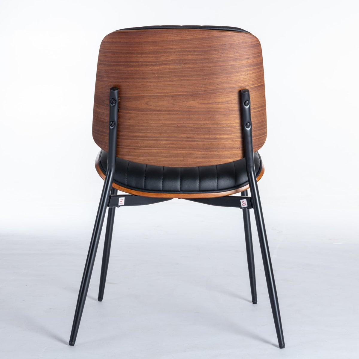 Retro Mid-Century Dining Chair Set with Curved Back