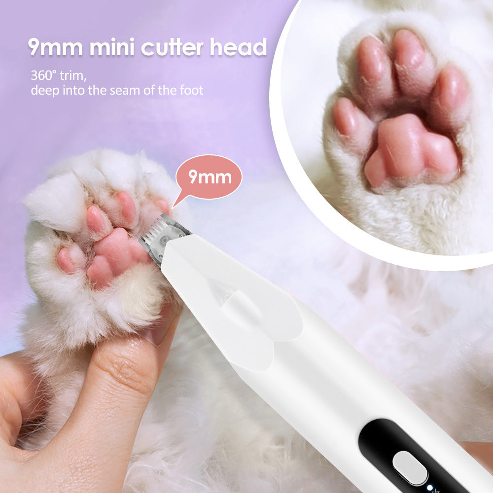 Cat Paw Hair Trimmer with LED and UV Inspection Light