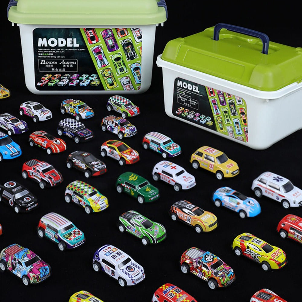 Stunt Toy Cars With Storage Box for Screen-Free Play