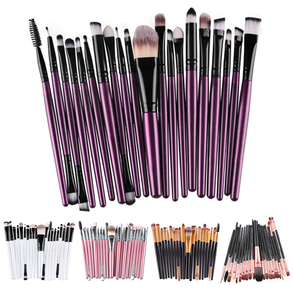 20-Piece Makeup Brush Set for Smooth, Even Application