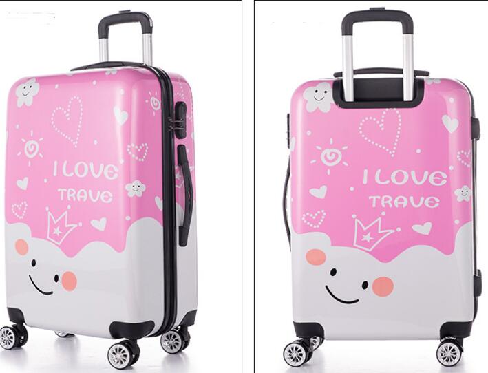 Kids Hard Shell Trolley Suitcase with Spinner Wheels
