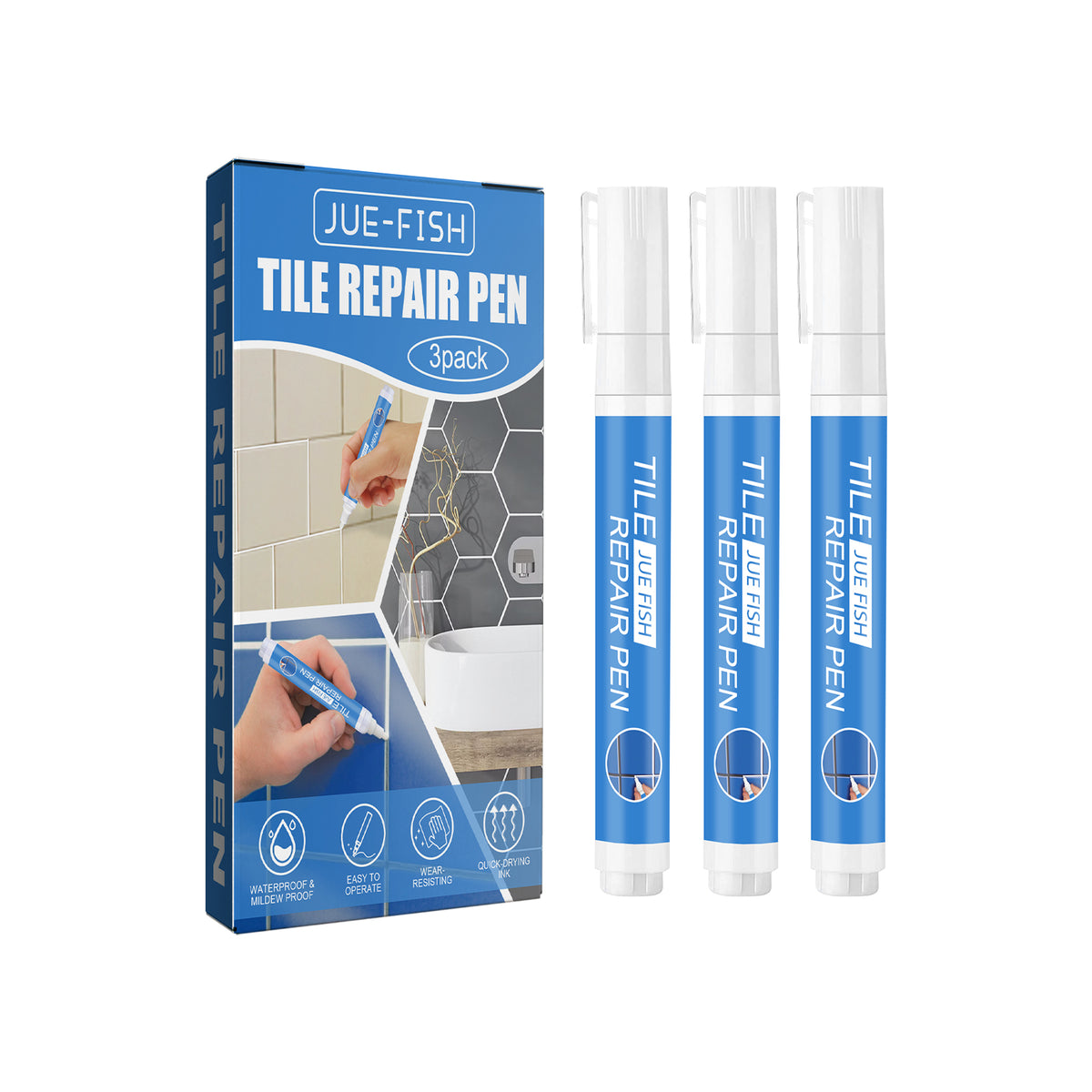 Tile Repair Pen for Waterproof, Bright Grout Lines