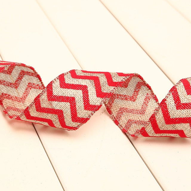 Linen Christmas Ribbon for Festive Gift Wrapping Decor